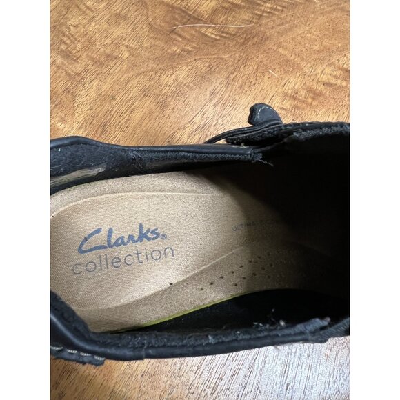 Clarks Roseville Dot Loafers Women’s 7.5 Black Leather Comfort Slip-On Shoes - Picture 8 of 9